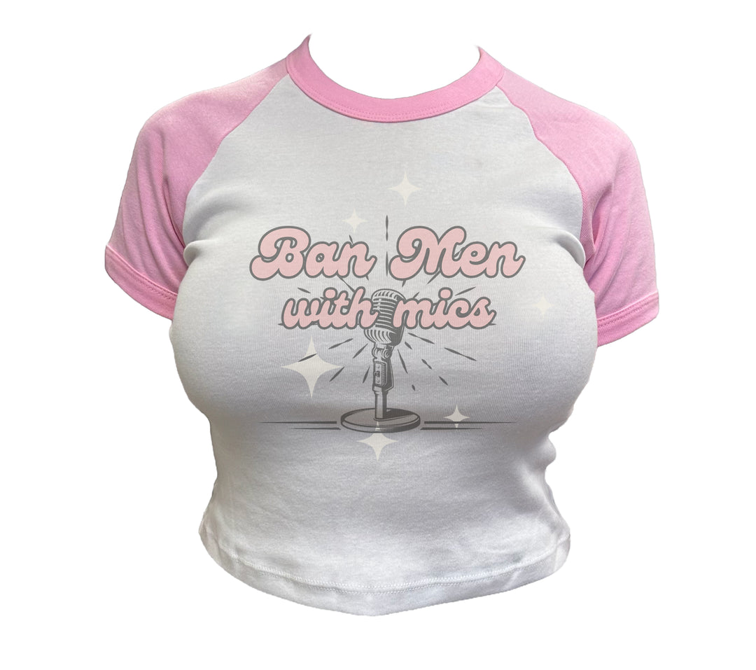 BAN MEN WITH MICS Pink Crop Top